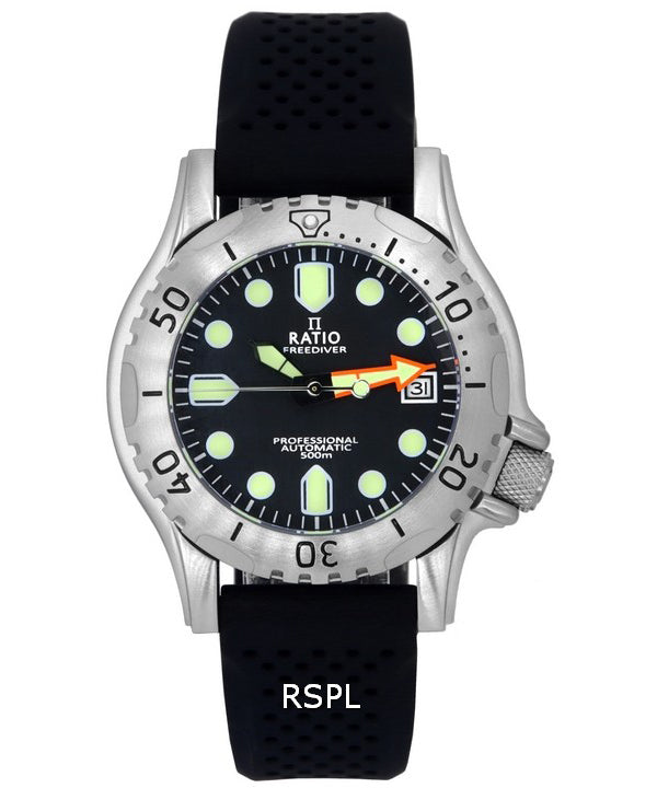 Ratio FreeDiver Professional Sapphire musta kellotaulu automaattinen RTF015 500M miesten kello