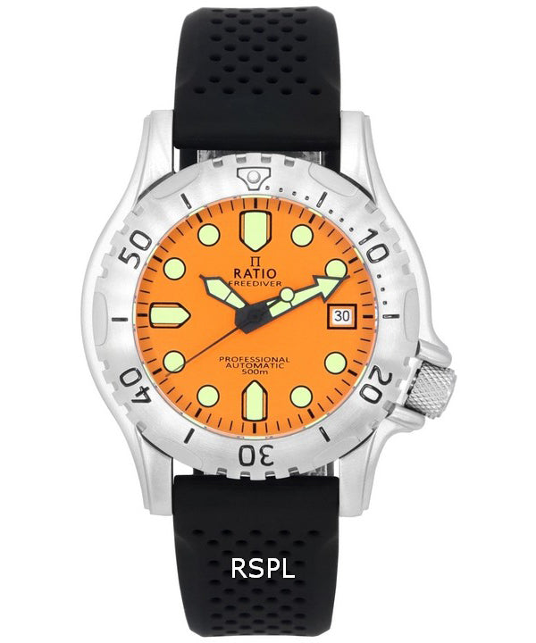 Ratio FreeDiver Professional Sapphire Oranssi Kellotaulu Automaattinen RTF017 500M Miesten kello