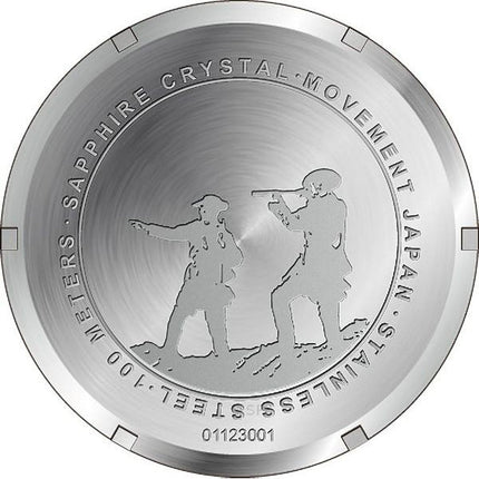 Kunnostettu Ratio Quest miesten kenttäkello safiiri kangasrannekkeella, kvartsi RTQ019 100M Lewis &amp; Clark -versio