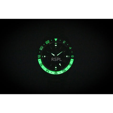 Grand Seiko Sport GMT ruostumattomasta teräksestä valmistettu musta kellotaulu automaattinen SBGE277G 100M miesten kello