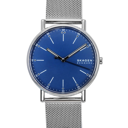 Skagen Signatur ruostumattomasta teräksestä valmistettu sininen kellotaulu kvartsi SKW6904 miesten kello