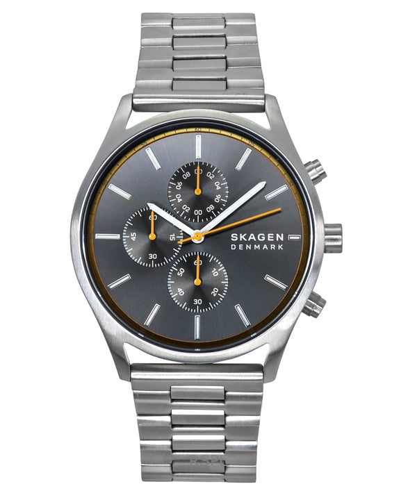 Skagen Holst Chronograph ruostumattomasta teräksestä valmistettu auringonsäteen harmaa kellotaulu kvartsi SKW6926 miesten kello