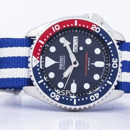 Seiko automaattinen Diver 200M Naton hihna SKX009J1 NATO2 Miesten kello