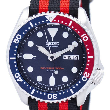 Seiko automaattinen Diver 200M Naton hihna SKX009J1 NATO3 Miesten kello