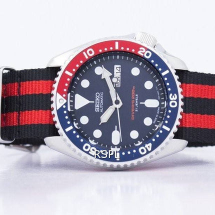 Seiko automaattinen Diver 200M Naton hihna SKX009J1 NATO3 Miesten kello