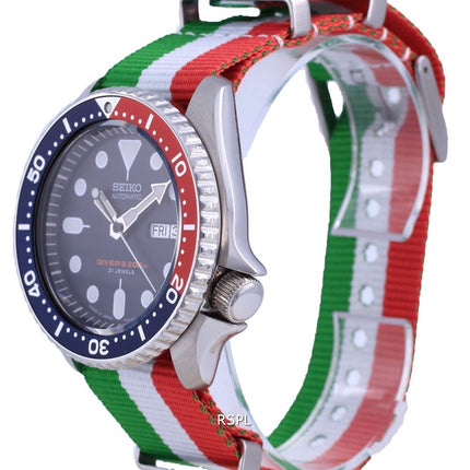 Seiko Automatic Diver's Polyester Japan Made SKX009J1-var-NATO23 200M miesten kello