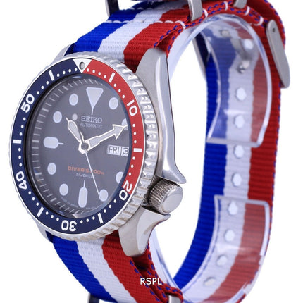 Seiko Automatic Diver's Polyester Japan Made SKX009J1-var-NATO25 200M miesten kello