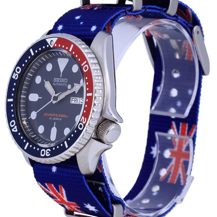 Seiko Automatic Diver's Polyester Japan Made SKX009J1-var-NATO30 200M miesten kello