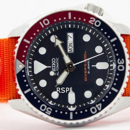 Seiko automaattisen sukeltajan 200M: n NATO-hihna SKX009J1-NATO7 miesten kello