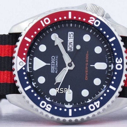 Seiko automaattinen Diver 200M Naton hihna SKX009K1 NATO3 Miesten kello