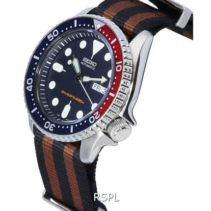 Seiko Blue Dial automaattinen sukeltaja SKX009K1-var-NATO22 200M miesten kello