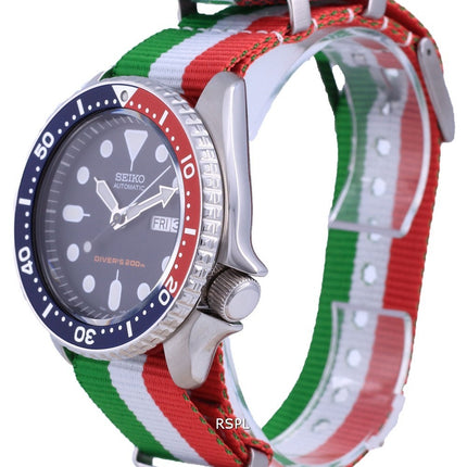 Seiko automaattinen sukeltajan polyesteri SKX009K1-var-NATO23 200M miesten kello