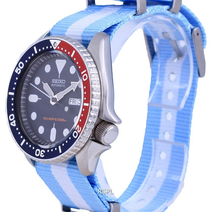 Seiko automaattinen sukeltajan polyesteri SKX009K1-var-NATO24 200M miesten kello