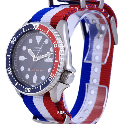 Seiko automaattinen sukeltajan polyesteri SKX009K1-var-NATO25 200M miesten kello