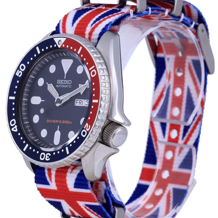 Seiko automaattinen sukeltajan polyesteri SKX009K1-var-NATO28 200M miesten kello