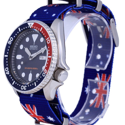 Seiko automaattinen sukeltajan polyesteri SKX009K1-var-NATO30 200M miesten kello