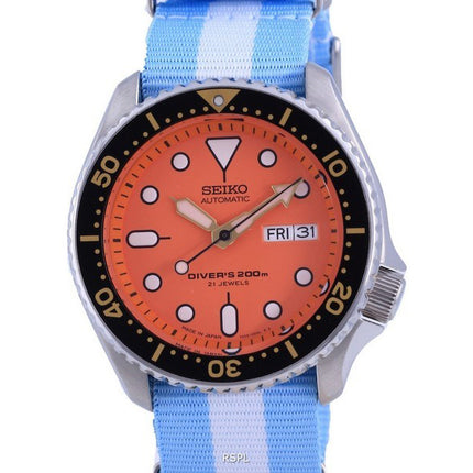 Seiko Automatic Diver's Japan Made Polyester SKX011J1-var-NATO24 200M miesten kello