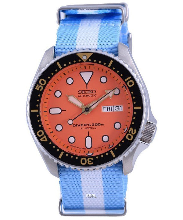 Seiko Automatic Diver's Japan Made Polyester SKX011J1-var-NATO24 200M miesten kello