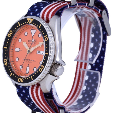 Seiko Automatic Diver's Japan Made Polyester SKX011J1-var-NATO27 200M miesten kello