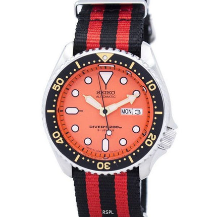 Seiko automaattinen Diver 200M Naton hihna SKX011J1 NATO3 Miesten kello