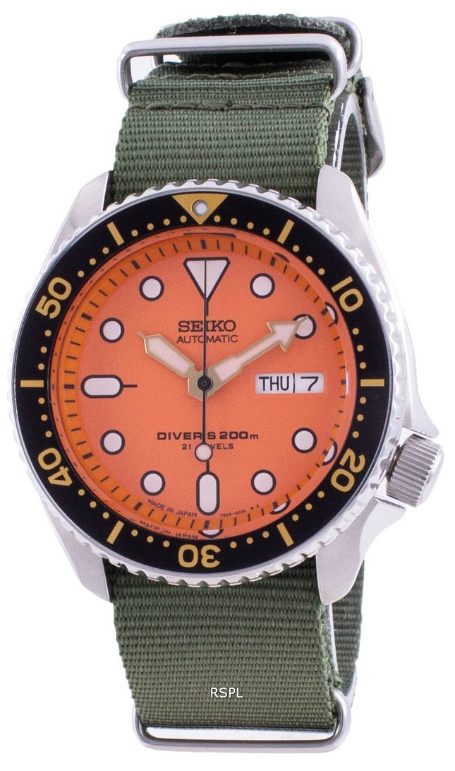 Seiko Automatic Diver&#39,s SKX011J1-var-NATO9 200M Japan Made Miesten kello