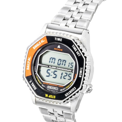 Seiko Rotocall digitaalinen kronografi ruostumattomasta teräksestä valmistettu kvartsi SMGG19P1 100M miesten kello