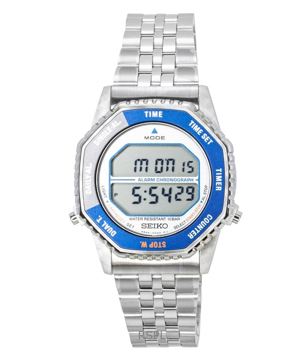 Seiko Rotocall digitaalinen kronografi ruostumattomasta teräksestä valmistettu kvartsi SMGG21P1 100M miesten kello