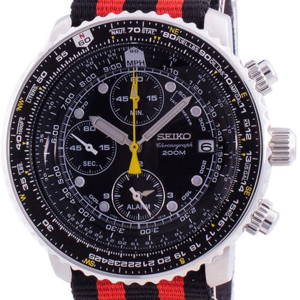 Seiko Pilot&#39,s Flight SNA411P1-VAR-NATO3 Cronógrafo de cuarzo 200M Reloj para hombre