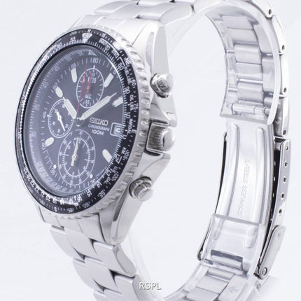Kunnostettu Seiko Flightmaster Pilot Slide Rule Chronograph SND253 SND253P1 SND253P miesten kello