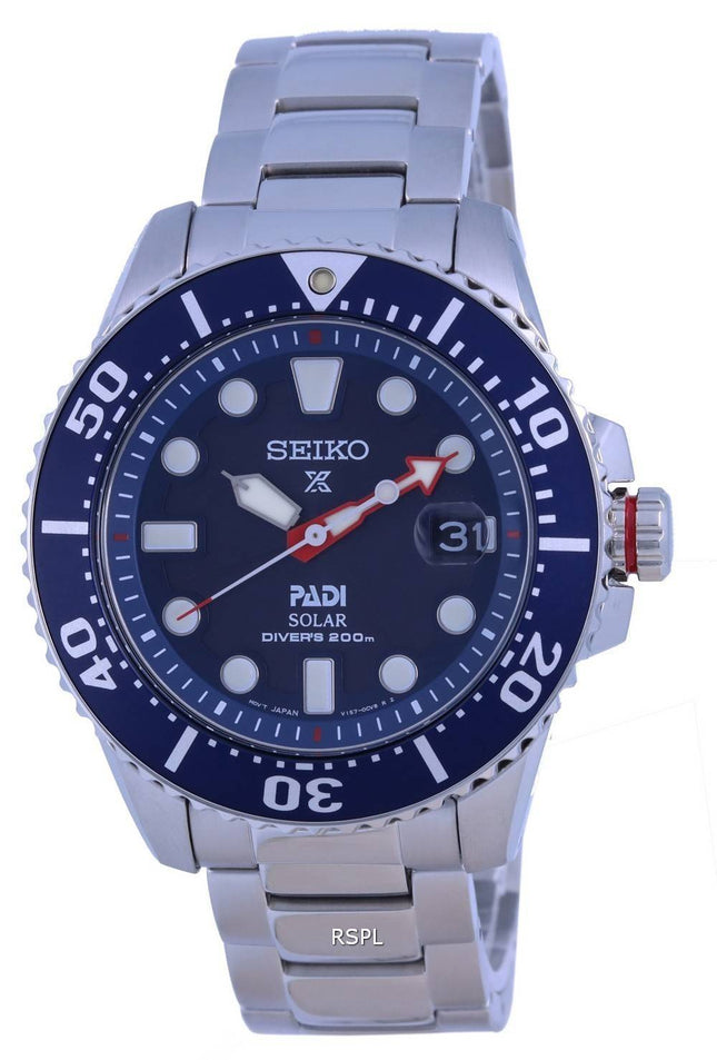 Seiko Prospex Padi Special Edition Blue Dial Solar Diver',s SNE549 SNE549P1 SNE549P 200M miesten kello