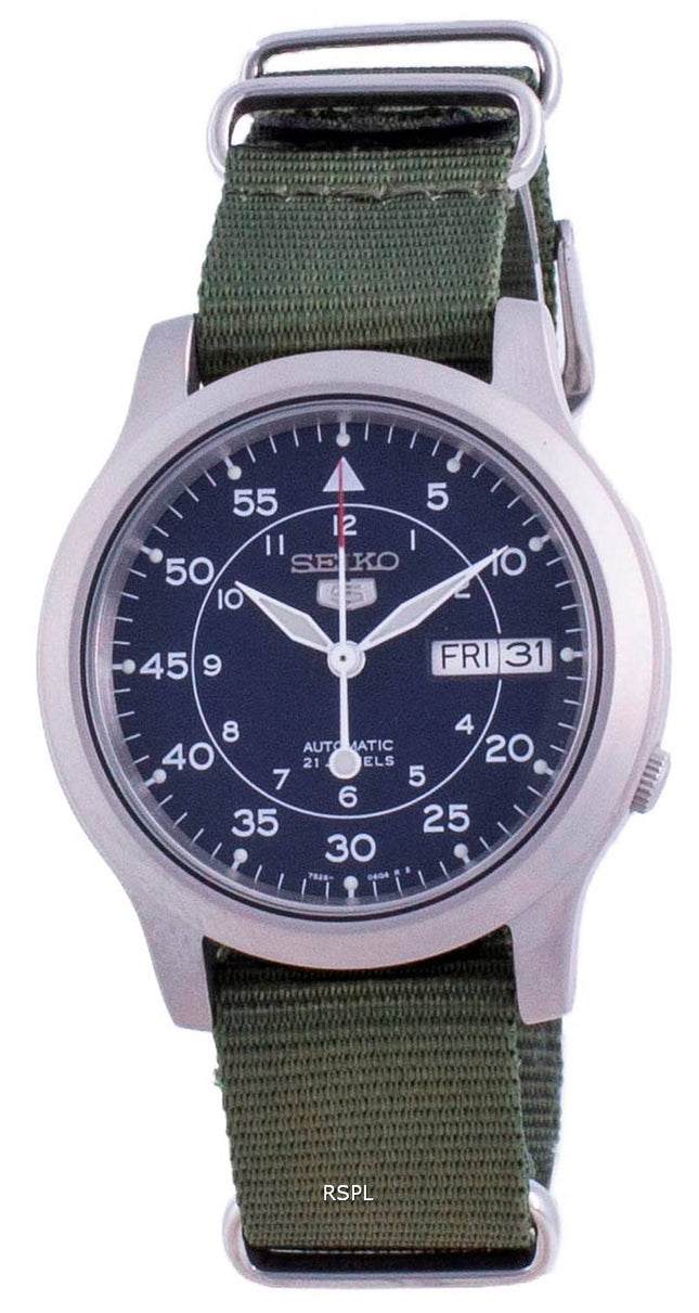 Seiko 5 Military SNK807K2-var-NATO12 Automatisches Nylonarmband Herrenuhr