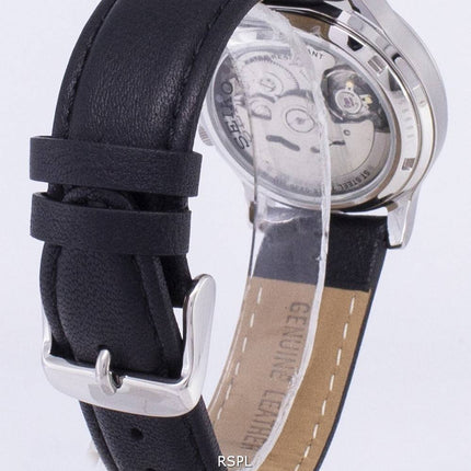 Seiko 5 sotilaallisen SNK809K2 SS3 automaattinen musta nahka hihna Miesten kello
