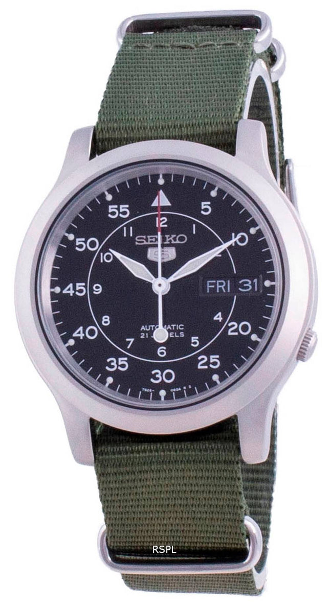 Seiko 5 Military SNK809K2-var-NATO12 Automatisches Nylonarmband Herrenuhr
