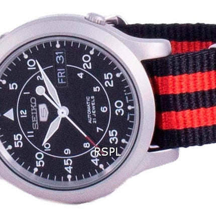 Seiko 5 Military SNK809K2-var-NATO15 Automatische Nylonarmband Herrenuhr