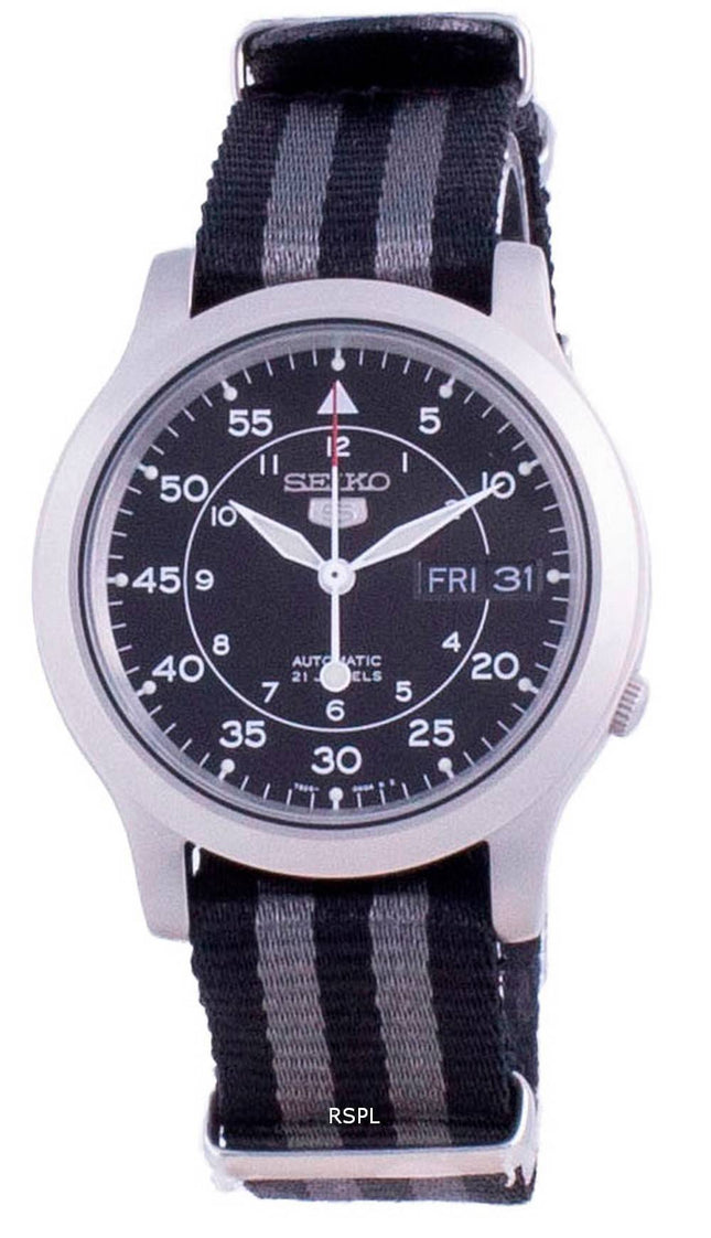 Seiko 5 Military SNK809K2-var-NATO16 Automatische Nylonarmband Herrenuhr