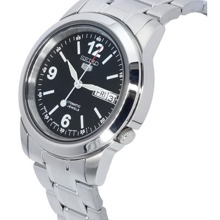 Seiko 5 ruostumattomasta teräksestä valmistettu musta kellotaulu SNKE63 SNKE63J1 SNKE63J miesten kello