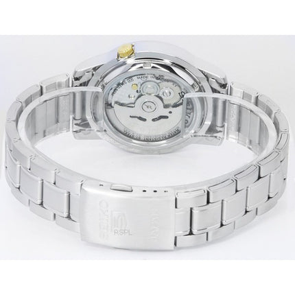 Seiko 5 ruostumattomasta teräksestä valmistettu valkoinen kellotaulu SNKK07 SNKK07J1 SNKK07J miesten kello