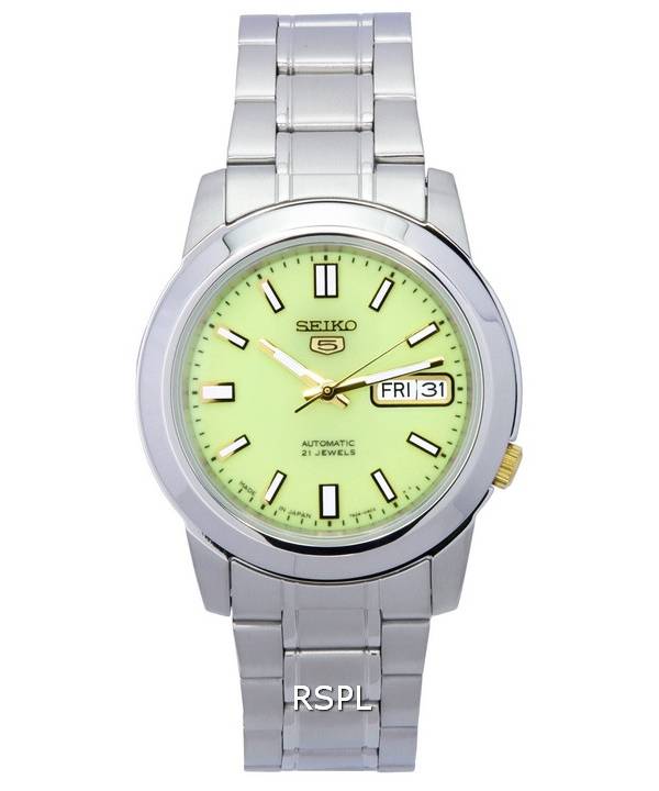 Seiko 5 ruostumattomasta teräksestä valmistettu vihreä kellotaulu SNKK19 SNKK19J1 SNKK19J miesten kello