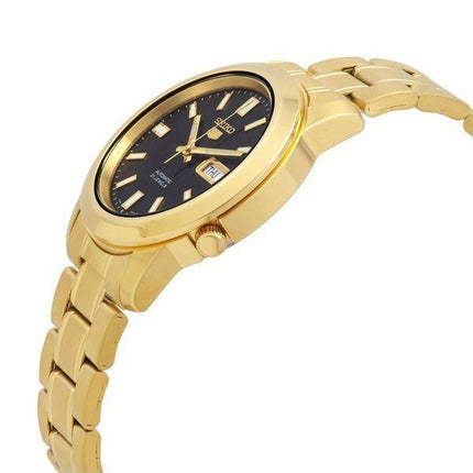 Seiko 5 kultasävyinen ruostumaton teräs musta kellotaulu 21 jalokivet automaattinen SNKK22K1 miesten kello