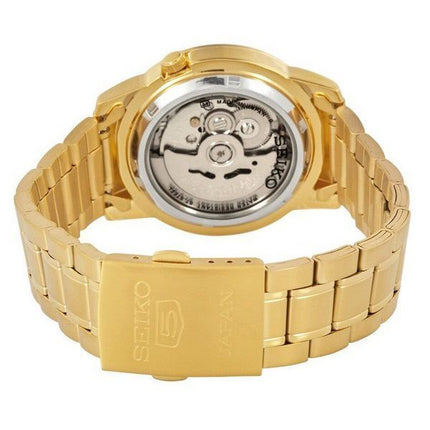 Seiko 5 kultasävyinen ruostumaton teräs musta kellotaulu 21 jalokivet automaattinen SNKK40J1 miesten kello