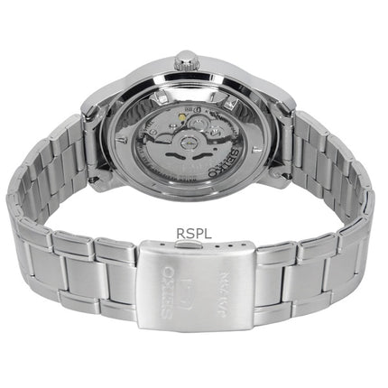 Seiko 5 ruostumattomasta teräksestä valmistettu hopeinen kellotaulu 21 jalokiveä automaattinen SNKM83J1 miesten kello