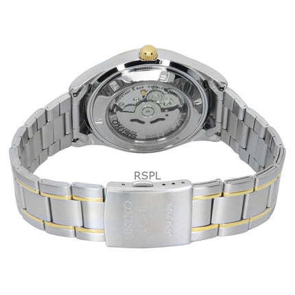 Seiko 5 kaksisävyinen ruostumattomasta teräksestä valmistettu valkoinen kellotaulu SNKL24 SNKL24J1 SNKL24J miesten kello