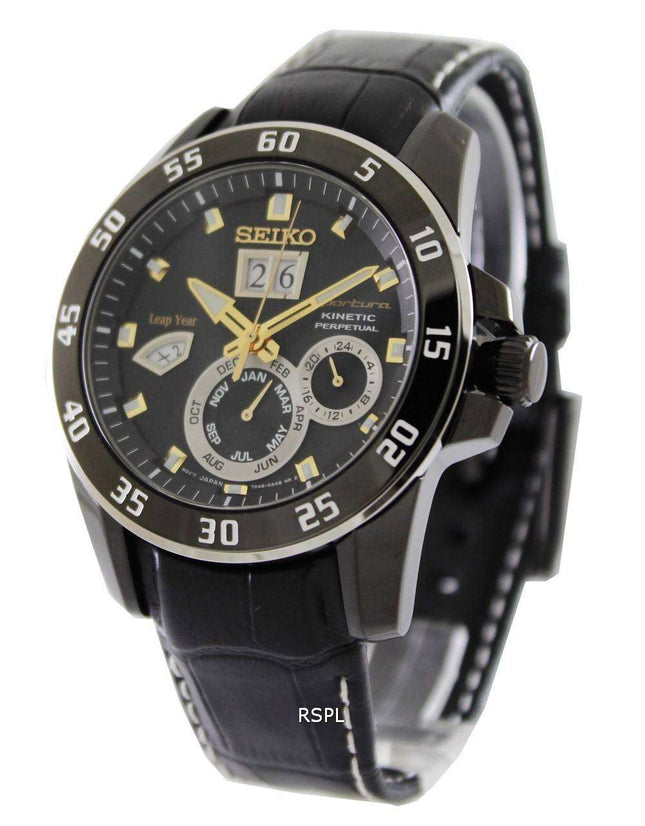 Kunnostettu Seiko Sportura Kinetic Perpetual SNP089 SNP089P1 SNP089P miesten kello