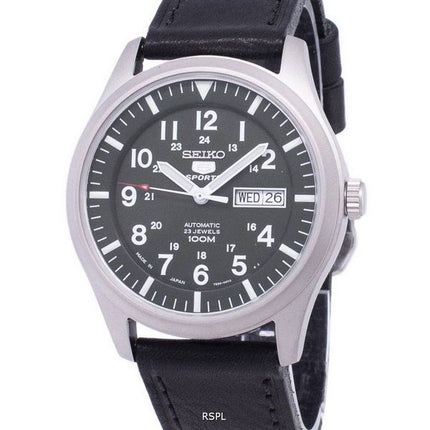 Seiko 5 urheilua automaattinen Japanissa valmistettu suhde musta nahka SNZJ09J1 LS8 Miesten Kello
