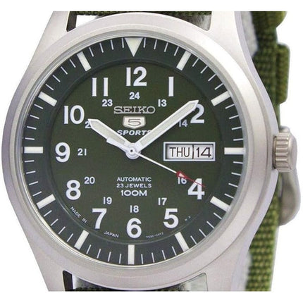Kunnostettu Seiko 5 Military Automatic Sports Japanissa valmistettu SNZG09 SNZG09J1 SNZG09J miesten kello