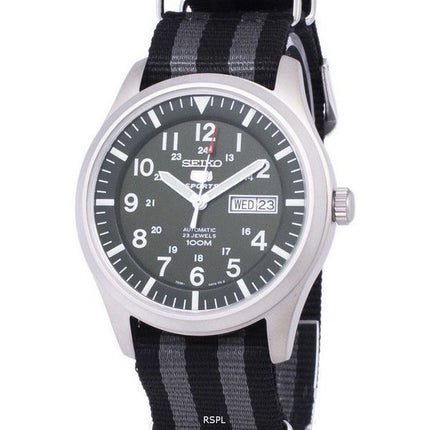 Seiko 5 urheilua automaattinen Naton hihna SNZG09K1 NATO1 Miesten Kello