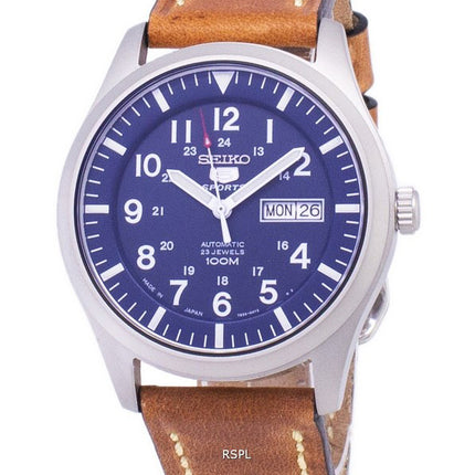 Seiko 5 urheilu SNZG11J1 LS17 automaattinen ruskea nahka hihna Miesten kello