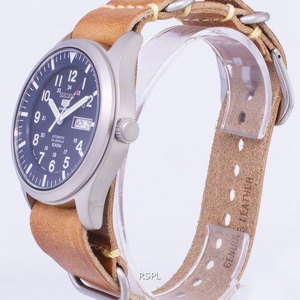 Seiko 5 urheilu SNZG11J1 LS18 automaattinen ruskea nahka hihna Miesten kello