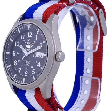 Seiko 5 urheilu automaattinen polyesteri SNZG11J1-var-NATO25 100M miesten kello