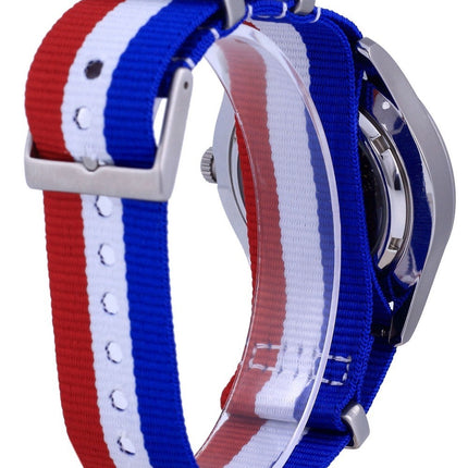 Seiko 5 urheilu automaattinen polyesteri SNZG11J1-var-NATO25 100M miesten kello